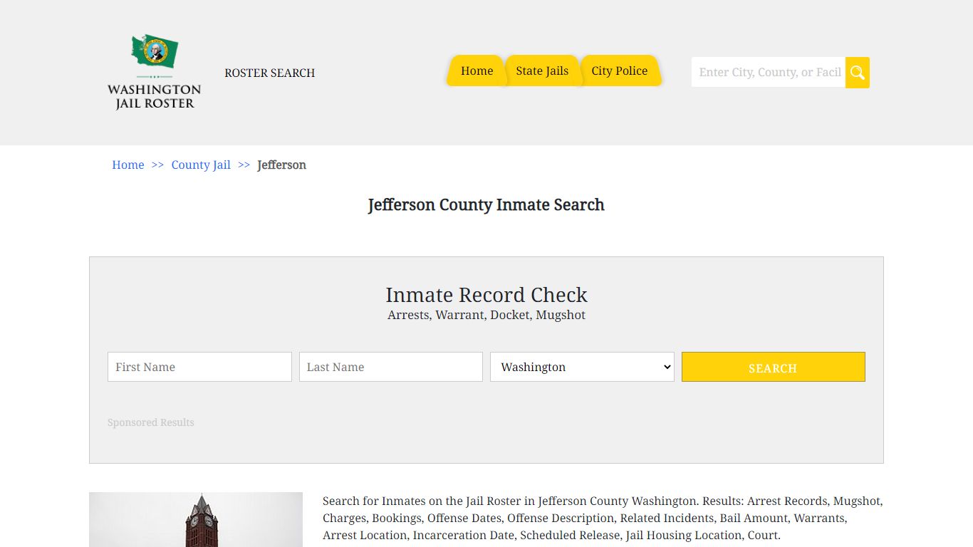 Jefferson County Inmate Search - Jail Roster Search