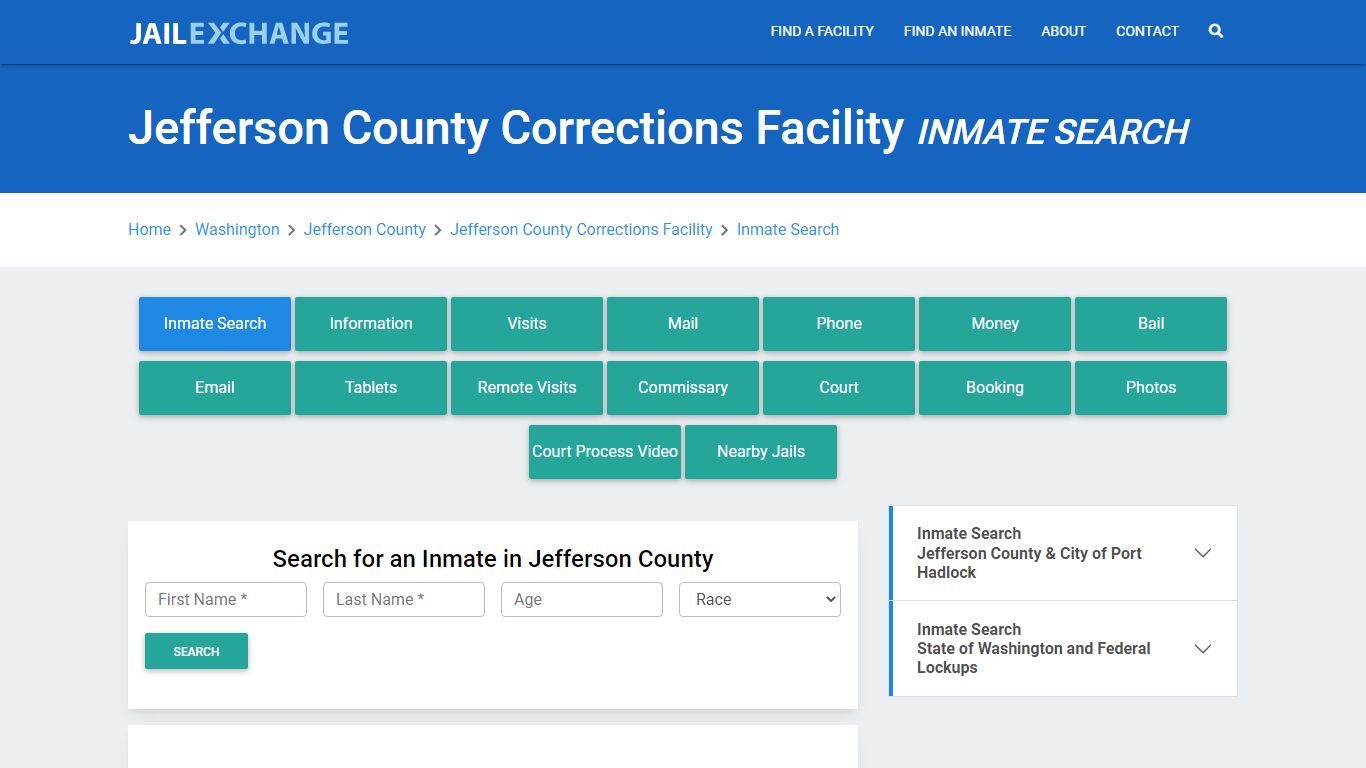 Jefferson County Corrections Facility Inmate Search - Jail Exchange