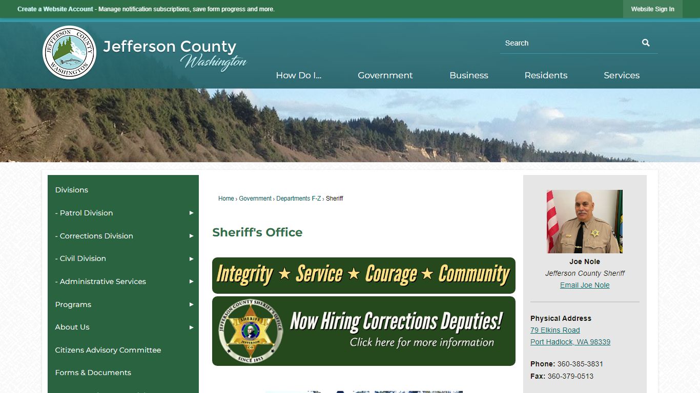 Sheriff's Office | Jefferson County, WA