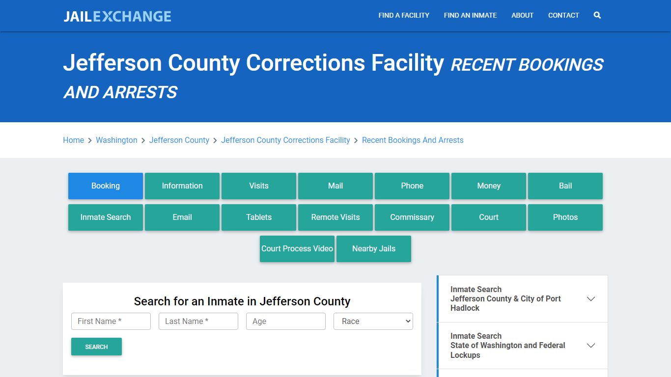 Jefferson County Corrections Facility Recent Bookings And Arrests